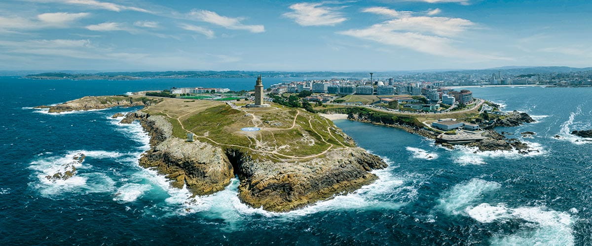 The coastline at La Coruña